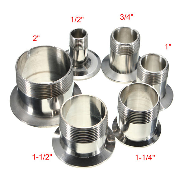 Sanitary Male Threaded Ferrule Pipe Fitting Tri Clamp Type SS316