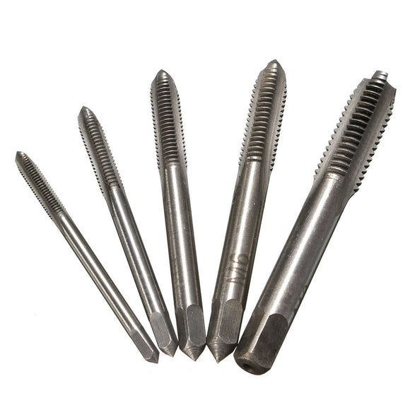 5pcs M3 M4 M5 M6 M8 HSS Machine Hand Screw Thread Metric Plug Tap Drill Bits