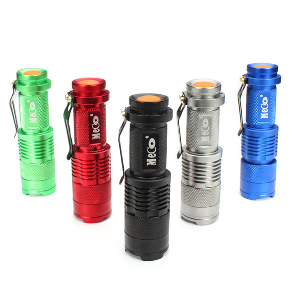 MECO Q5 500LM Multicolor Zoomable Mini LED Flashlight 14500/AA