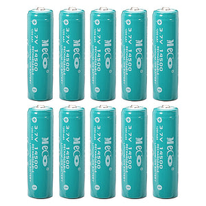 10pcs MECO 3.7V 1200mAh Rechargeable 14500 Li-ion Battery