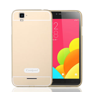 Ultra Thin Slim Aluminum Metal Bumper Frame with Sliding Back Case For Coolpad Dazen Note