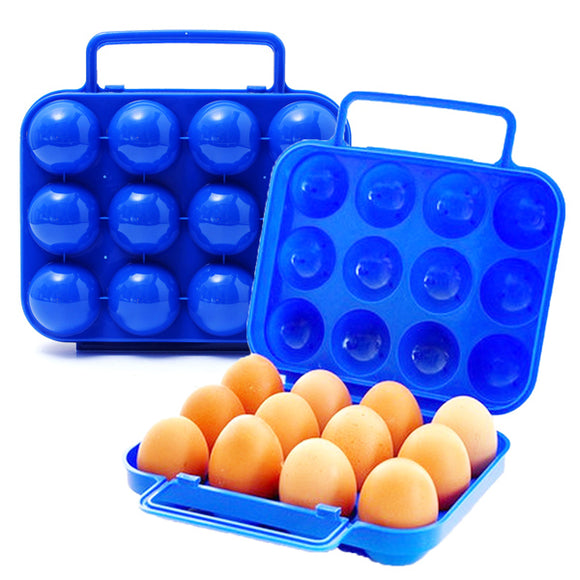 Portable Plastic Carry 12 Eggs Folding Box Case Container Storage Holder