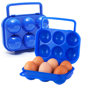 Portable Plastic 6 Egg Box Case Holder Folding Storage Box Egg Container