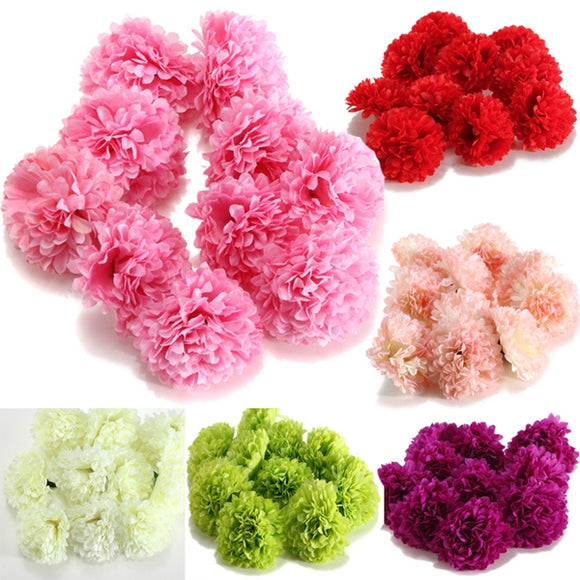 10Pcs Artificial Daisy Mum Flower Silk Spherical Heads Bulk Home Party Wedding Decor