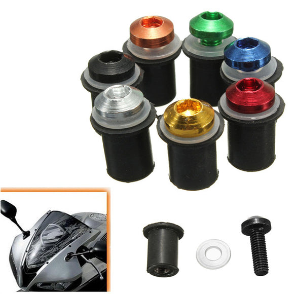 CNC M5X16mm Motorcycle Universal Windscreedn Wind Shield Bolts Screw Kit Set