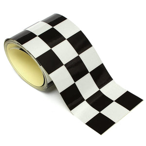 3 Inch Black White Checkered Flag Vinyl Decal Tape Car motorcycle Bike Tank Sticker