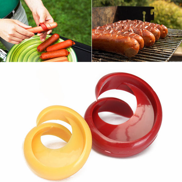 2Pcs Spiral Hot Dog Cutter Slicers Fancy Sausage Cutter Slicer Kitchen Gadget