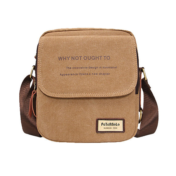 Men Canvas Campus Crossbody Messenger Bag Male Shoulder Bag