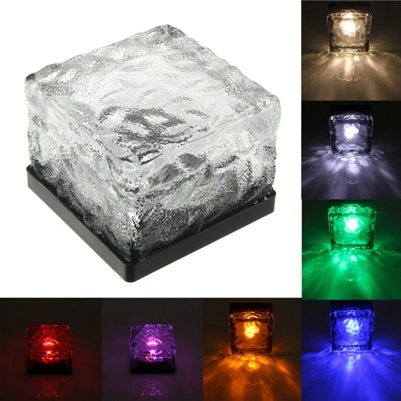 Solar Power Colorful LED Floating Light Waterproof Pond Pool Outdoor Path Brick Floor Lamp