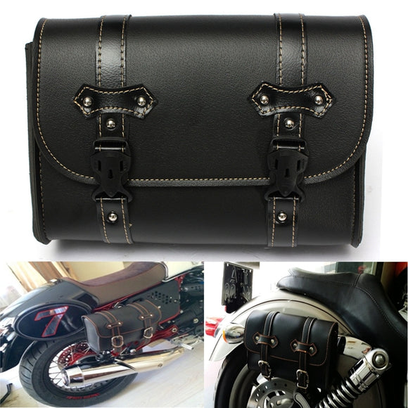 Motorcycle Saddle Leather Bag Storage Tool Pouch For Harley Davidson