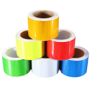 5mX50mm Blue Red Green Yellow Reflective Safety Warning Conspicuity Tape Film Sticker