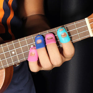 4 In 1 Guitar Fingertip Protectors Silicone Finger Guards For Ukulele