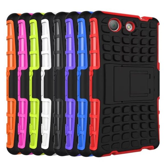 Spider Dual Color TPU Stand Case Cover For Sony Z4 Mini