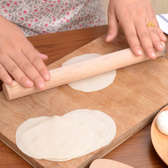 40cm Wooden Rolling Pin Bakery Cake Dough Roller Stick Kitchen Baking Tools