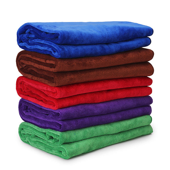 60x160cm Microfiber Plush Bath Towel Thickened Beach Sport Quick Drying Towel