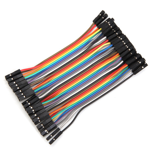 40pcs 10cm Female To Female Jumper Cable Dupont Wire For Arduino