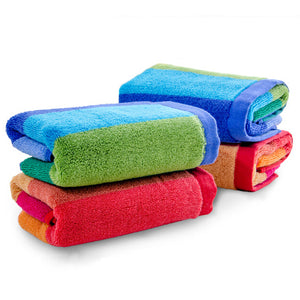 75x35cm British Style Soft Absorbent Cotton Bath Beach Towel Lovers Face Towel