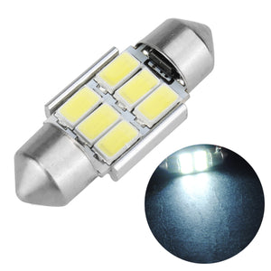 31MM Festoon 5630 6SMD Canbus Error Free Car White LED Interior Dome Light Bulb