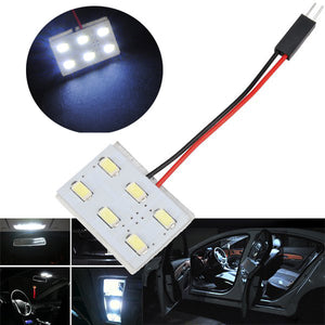 5630 6SMD Car LED White Interior Dome Reading Trunk Panel Light Bulb