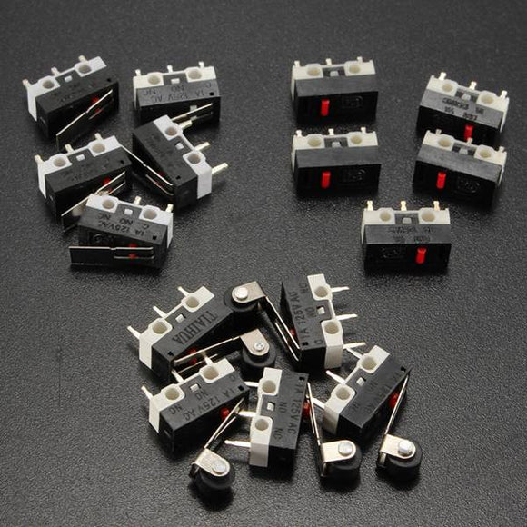 5Pcs AC 125V 1A Mini SPDT Micro Switch Long Hinge Roller