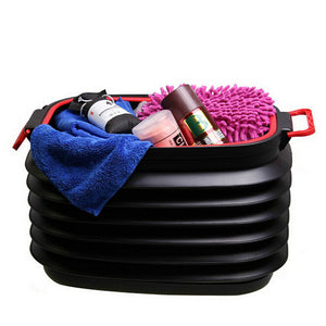 37L Multifunctional Folding Storage Box Car Retractable Sundries Box Bucket