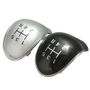 Replacement 5 Speed Black Chrome Gear Stick Knob Cap Cover For Ford Fiesta Focus