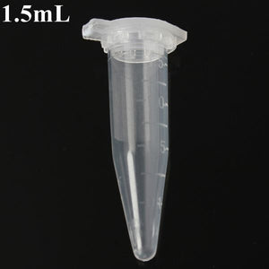 10pcs 1.5mL Disposable Graduated Clear Plastic Eppendorf Centrifuge Tube Vial