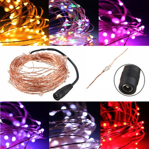 10M 100 LED Warm White String Fairy Light DC12V Waterproof Copper Wire Christmas