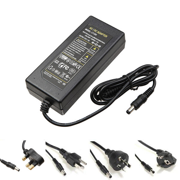 AC 100-240V to DC 12V 5A 60W Power Supply Adapter For LED Strip Light