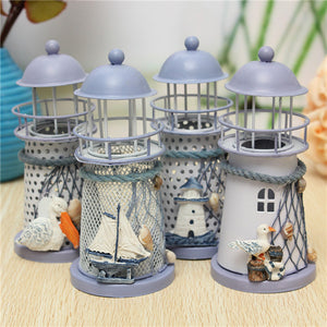 Iron Lighthouse Candle Holder  Fragrance Aroma Lamp Environmental Spa Aromatherapy