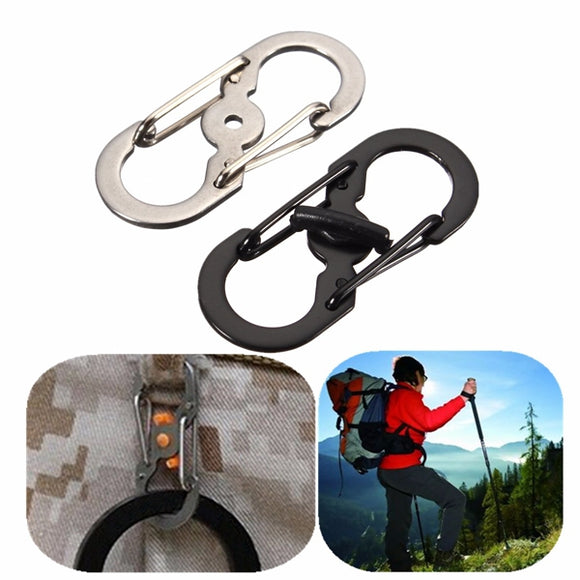 Safety Buckle Stainless Steel Carabiner Climbing Hiking Sports Keychain Outdoor Equipment