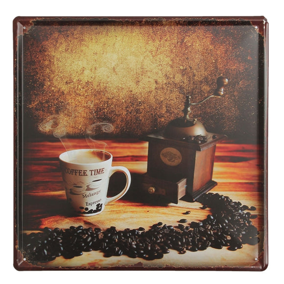 Coffee Tin Sign Vintage Metal Plaque Poster Bar Pub Home Wall Decor