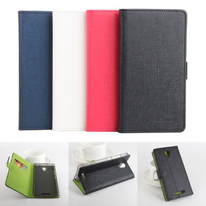 Hit Color PU Flip Leather Protective Case For Xiaomi Redmi Note 2