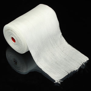 10X300cm Insulation Heat Resistance Fiber Glass Cloth Mesh Tape Plain Weave Strap