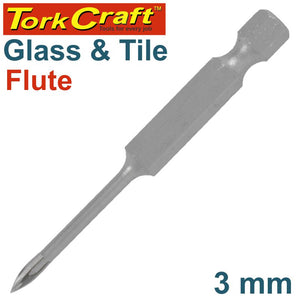 GLASS & TILE DRILL 3MM 4 FLUTE WITH HEX SHANK