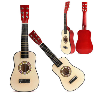 Red 23 Beginners Practice Acoustic Guitar w/ 6 String For Children Kids"