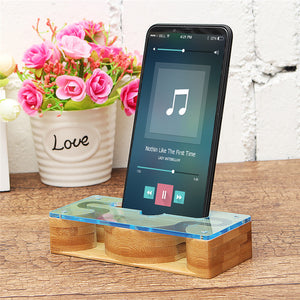 Universal Bamboo Sound Amplifier Desktop Holder for Xiaomi Mobile Phone Under 6.0 inches