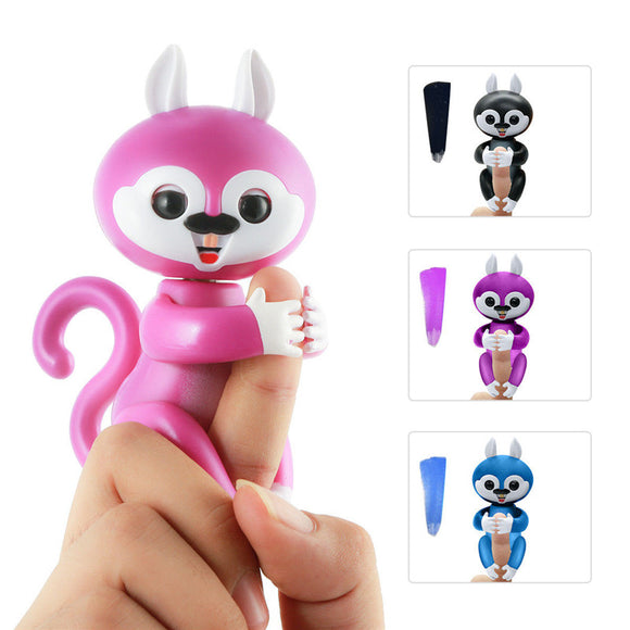 Lovely Interactive Finger Baby Squirrel Smart Colorful Pet Induction Toys For Kids Christmas Gift