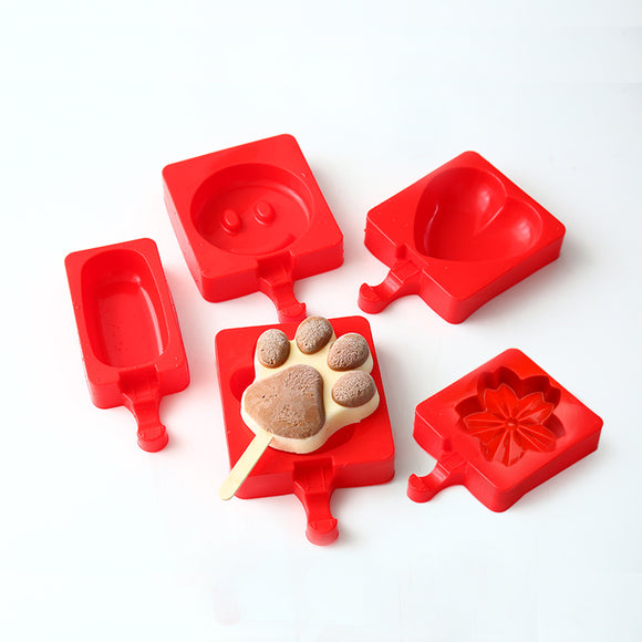 KCASA KC-BM6 Creative Silicone Ice Cream Mold Ice Pops Tray Chocolate Mold Cookies Mould Ice Lolly