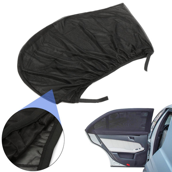 Universal Car Sunshade Curtain Black Rear Side Window Provides UV Protection