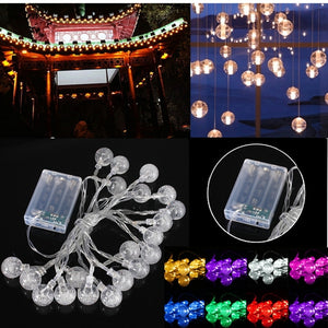 3M 20LED Battery Bubble Ball Fairy String Lights Garden Party Christmas Wedding Decor