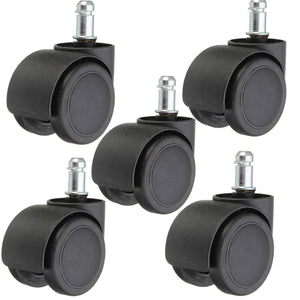 5pcs 50mm Heavy Duty Swivel Castor Wheels Trolley Furniture Caster Rubber