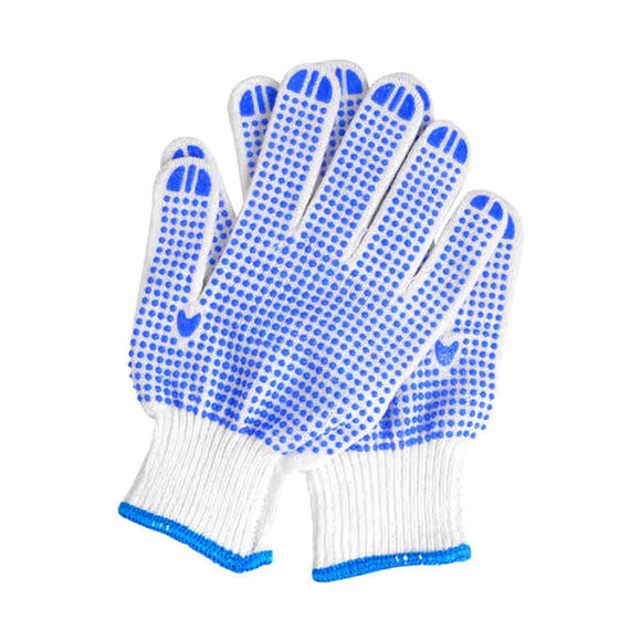 Labour Protection Anti Skid Wear Resistant Gloves Blue Plastic Dot Gloves Light Comfortable Garden