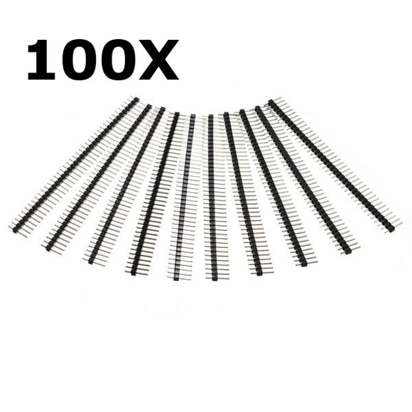 100 Pcs 40 Pin 2.54mm Single Row Male Pin Header Strip For Arduino Prototype Shield DIY