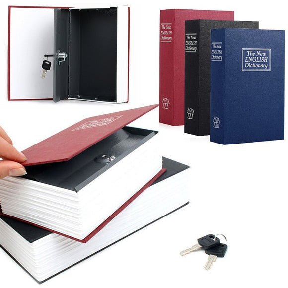 Creative Safe Storage Box Case Dictionary Book Safe Cash Secure Metal Steel With Keys