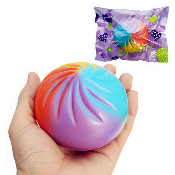 Squishy Rainbow Bun Random Color 8.5cm Soft Slow Rising With Packaging Collection Gift Decor Toy