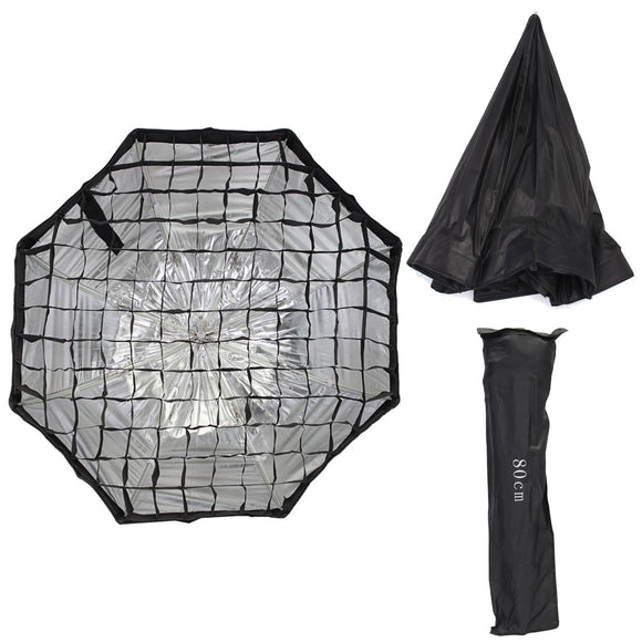 80CM 31.5 inch Octagonal Flash Honeycomb Grid Umbrella Softbox Photography Studio Equipment