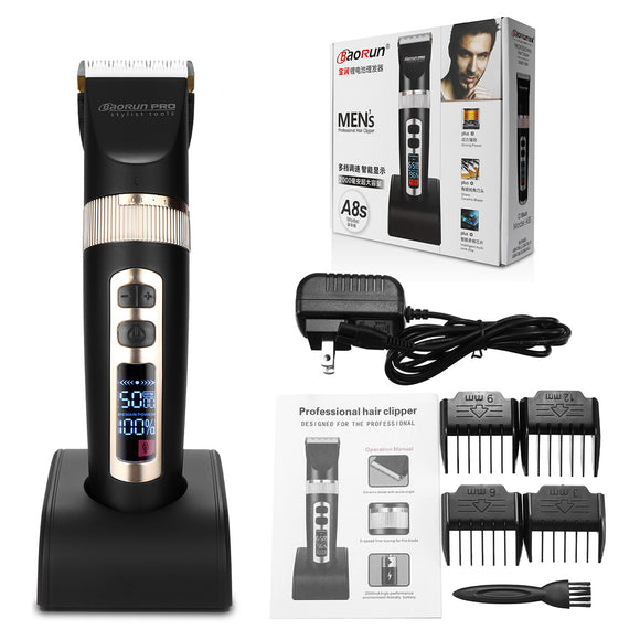 Professional Hair Clipper Electric Cutter Haircut Machine Beard Hair Trimmer Brush