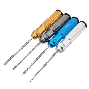 YZ-009 4pcs 1.5/2.0/2.5/3.0mm Hexagonal Steel Screwdriver Tool Set Colorful Handle For RC Model