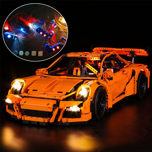 USB LED Light Lighting Kit ONLY For Lego 42056 911 GT3 RS Bricks Toys